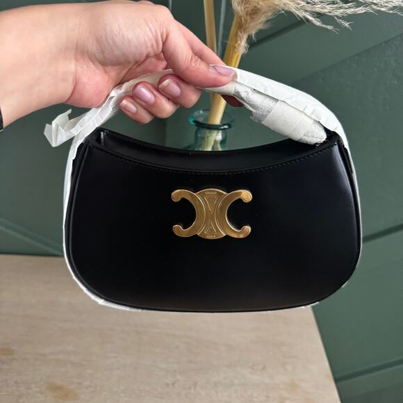 CELINE NWT Tilly Shoulder Bag Black Calfskin - Picture 5 of 5